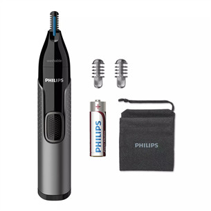 Philips 3000 juoda/pilka - Nosies plaukų kirpimo mašinėlė NT3650/16