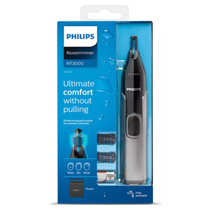 Philips 3000 juoda/pilka - Nosies plaukų kirpimo mašinėlė