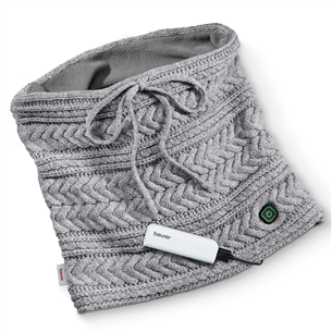 Beurer, grey - Tube scarf + power bank