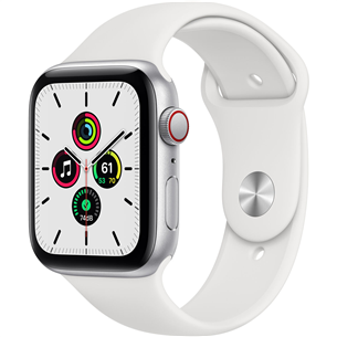Išmanusis laikrodis Apple Watch SE, 44mm, LTE, silver/white