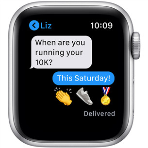 Išmanusis laikrodis Apple Watch 6 + LTE 40mm, Silver/White