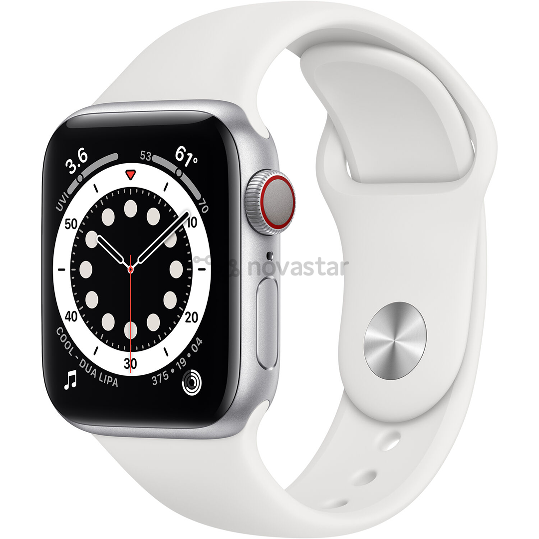 Išmanusis laikrodis Apple Watch 6 + LTE 40mm, Silver/White