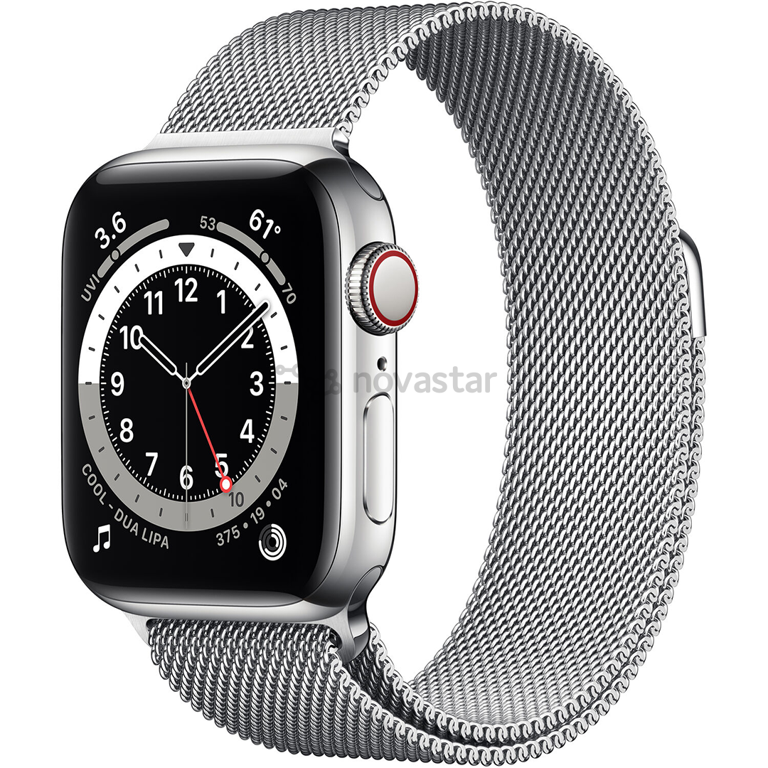 Išmanusis laikrodis Apple Watch 6 + LTE 40mm, Silver/White