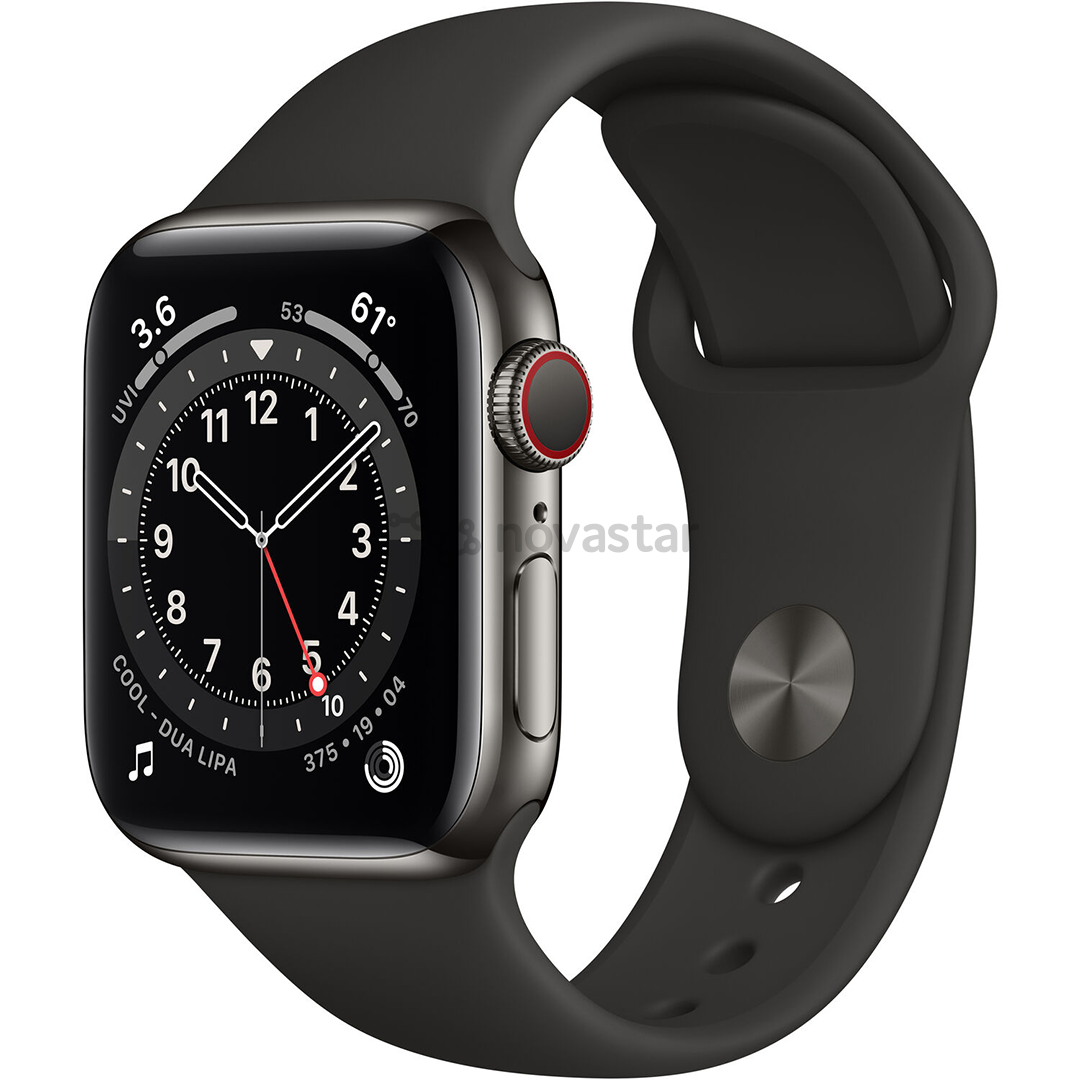 Išmanusis laikrodis Apple Watch 6 + LTE 40mm, Space Gray/Black