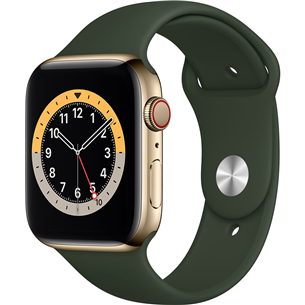 Išmanusis laikrodis Apple Watch 6 + LTE 44mm, Gold/Green