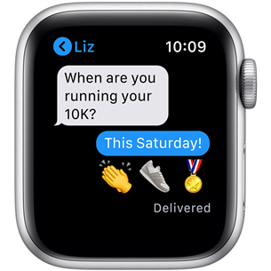 Išmanusis laikrodis Apple Watch 6 + LTE 44mm, Silver/White