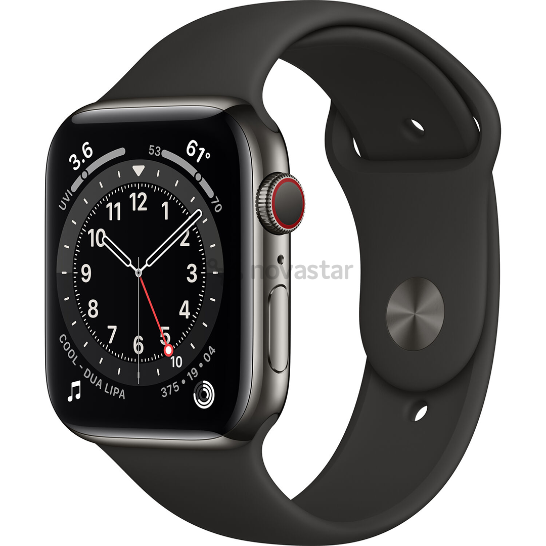Išmanusis laikrodis Apple Watch 6 + LTE 44mm, Space Gray/Black