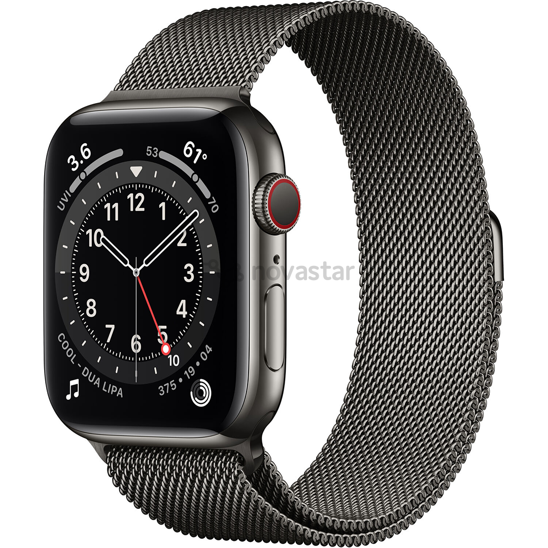 Išmanusis laikrodis Apple Watch 6 Steel GPS + LTE, 44mm, Space Gray/Black
