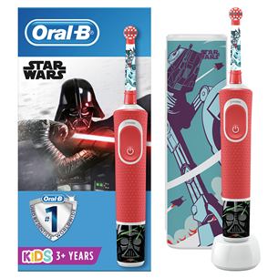 Elektrinis dantų šepetėlis + dėklas, Braun Oral-B StarWars D100STARWARSTRAVEL