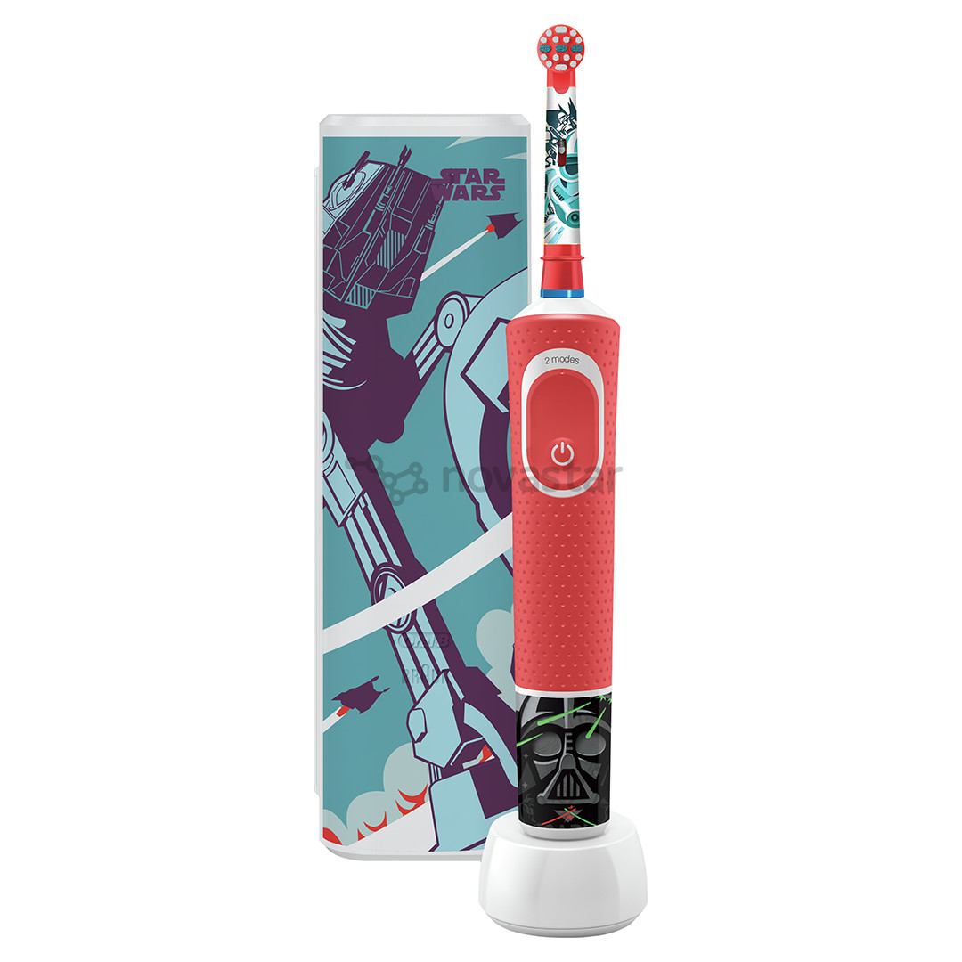 Elektrinis dantų šepetėlis + dėklas, Braun Oral-B StarWars