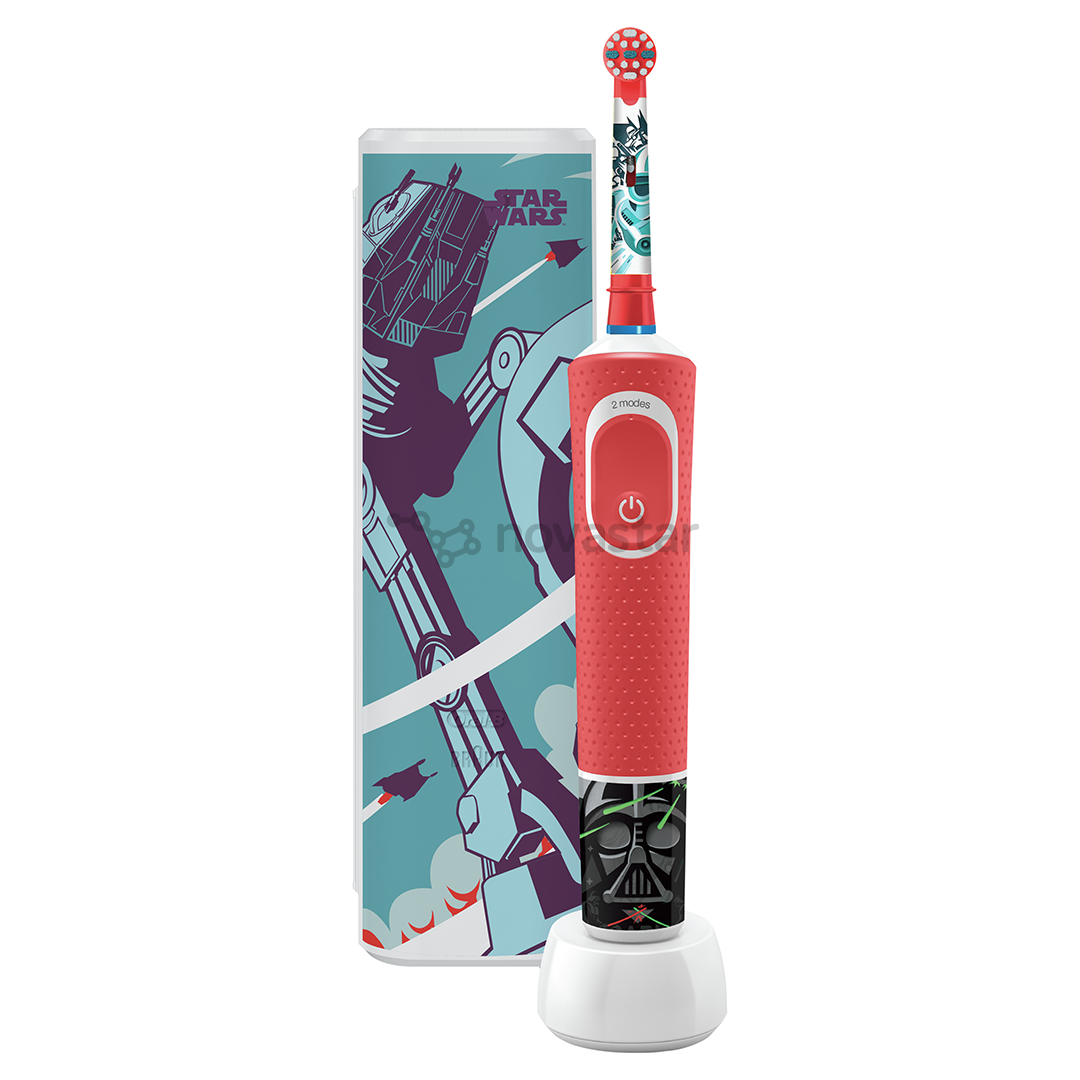 Elektrinis dantų šepetėlis + dėklas, Braun Oral-B StarWars
