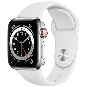 Išmanusis laikrodis Apple Watch 6 + LTE 40mm, Silver/White