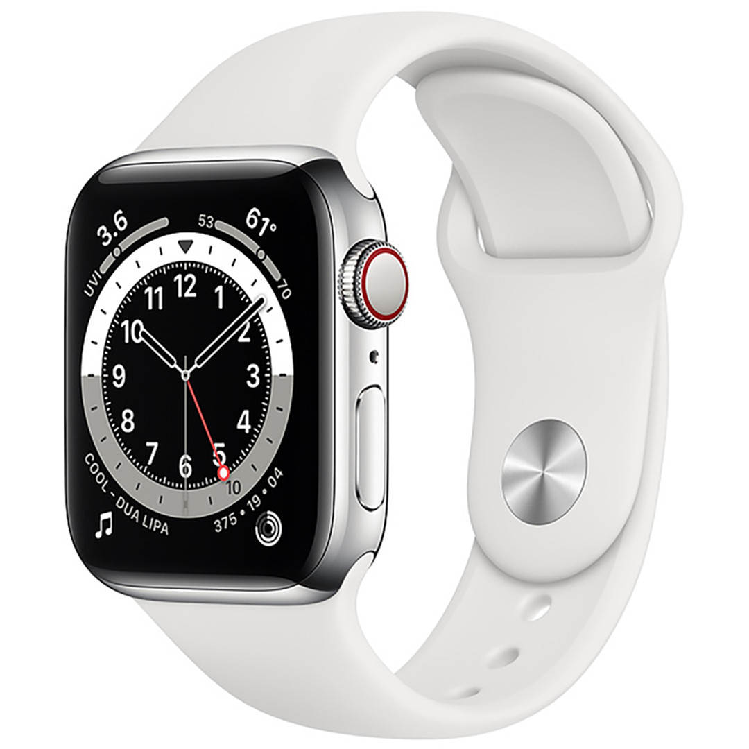 Išmanusis laikrodis Apple Watch 6 + LTE 40mm, Silver/White