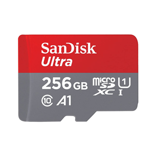 Atminties kortelė Sandisk MicroSDXC 256GB + SD adapteris