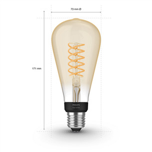 Philips Hue white Filament, E27, белый - Умная лампа