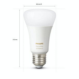 Lemputė Philips E27 8.5W 806lm 2tk BT