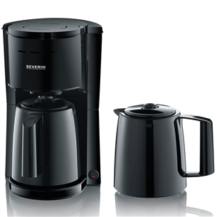 Severin, water tank 1L, black - Coffe maker + extra cup KA9252