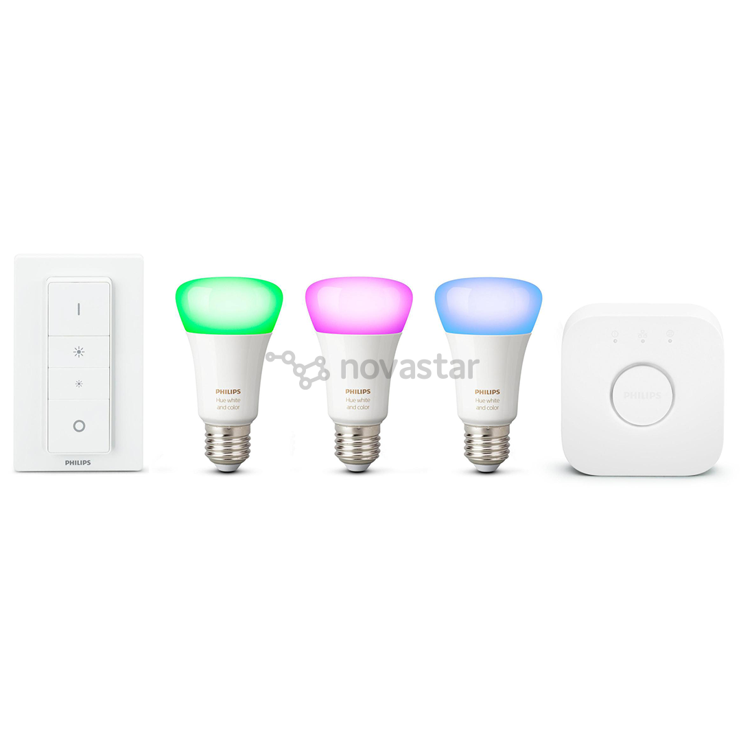 Rinkinys Philips Hue White and Color Ambience E27 x 3