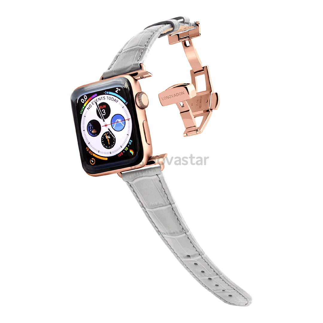 Dirželis Longvadon Apple Watch 38/40, misty/gold
