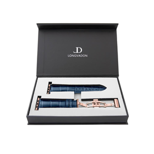 Dirželis Longvadon Apple Watch 42/44, navy/gold