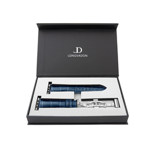 Dirželis Longvadon Apple Watch 42/44, navy/silver