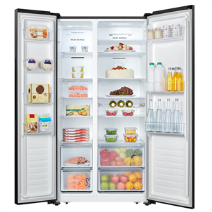 Hisense, NoFrost, 519 л, высота 179 см, черный - SBS-холодильник