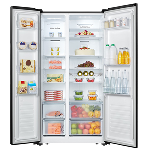 Hisense, NoFrost, 519 L, height 179 cm, black - SBS Refrigerator