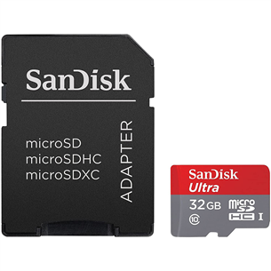 MicroSDXC Memory Card with Adapter SanDisk (32 GB)