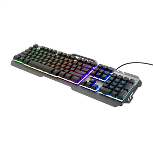 Klaviatūra Trust GXT 853 Esca Metal Rainbow Gaming (US), laidinė, mechaninė