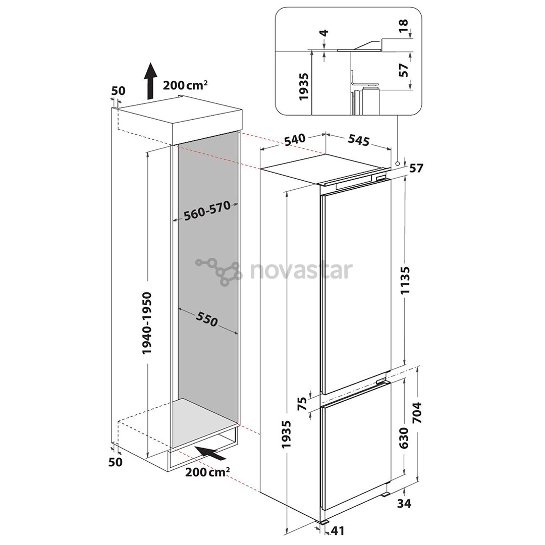 Įmontuojamas šaldytuvas Whirlpool ART9811SF2