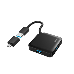 USB Hub 4 ports Hama USB 3.2 + USB-C 00200116