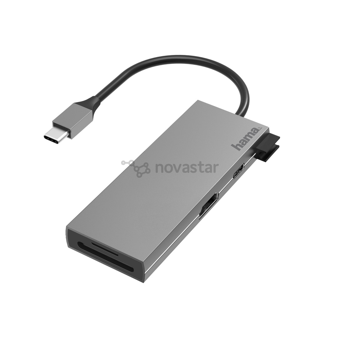 Šakotuvas Hama USB-C - 2xUSB-A/USB-C/HDMI/SD/Micro SD