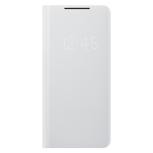 Dėklas Samsung Galaxy S21 Ultra Smart LED Clear View, Pilkas