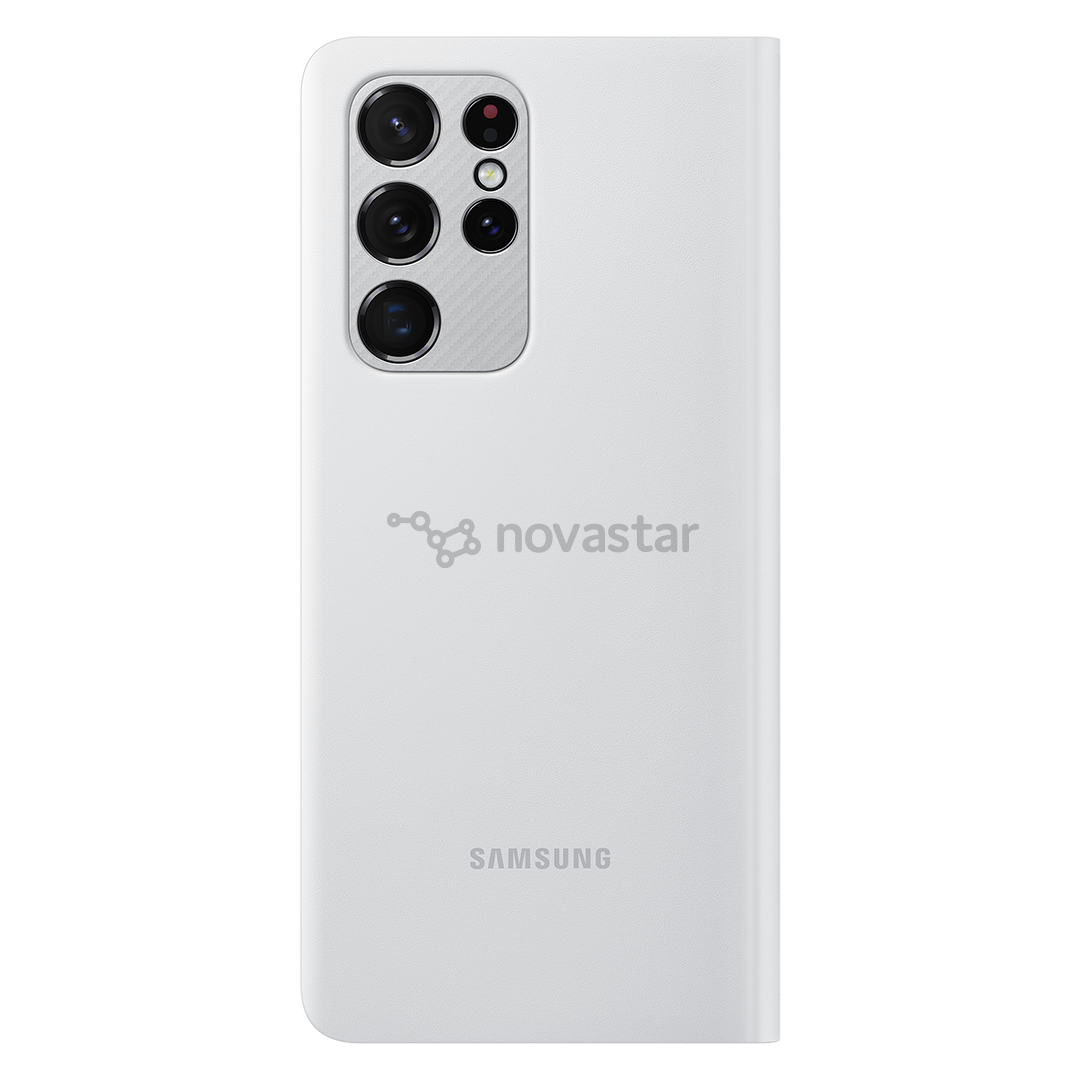 Dėklas Samsung Galaxy S21 Ultra Smart LED Clear View, Pilkas