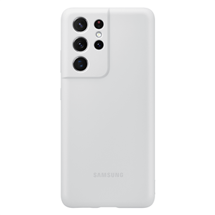 Dėkliukas Samsung Galaxy S21 Ultra, Silikoninis, Pilkas