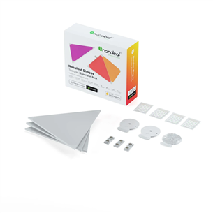 Nanoleaf Shapes Triangles, 3 vnt., baltas - Išmaniųjų šviesų papildymo rinkinys