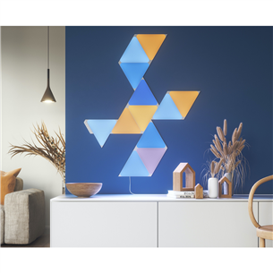 Nanoleaf Shapes Triangles, 9 vnt., baltas - Išmaniųjų šviestuvų pradinis rinkinys