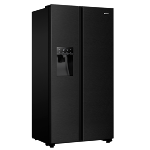 Hisense, диспенсер для воды и льда, 562 л, высота 179 см, черный - SBS-холодильник