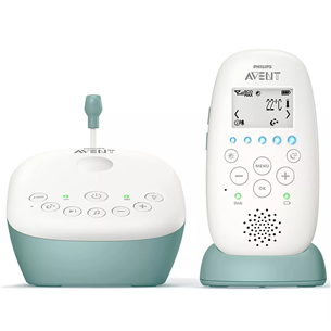 Philips Avent, белый/зеленый - Радионяня SCD731/52