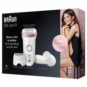 Braun Silk-épil 9 SensoSmart, baltas - Epiliatorius SES9880