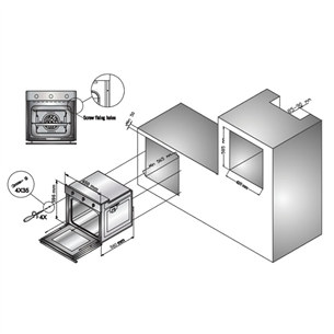 Schlosser, 45 L, beige - Built-in Oven