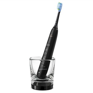 Elektrinis dantų šepetukas Philips Sonicare DiamondClean 9000, 2 vnt., juodas/baltas