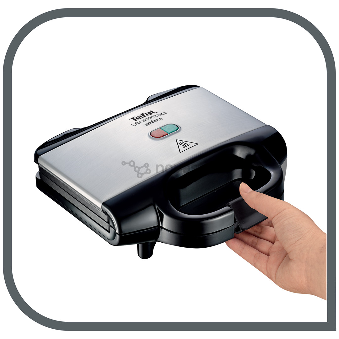 Tefal Ultracompact, 700 Вт, черный/нерж. сталь - Контактный тостер