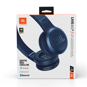 JBL Live 460, mėlynos - Belaidės ausinės
