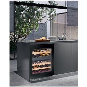 Liebherr, 34 bottles, height 82 cm, black - Built-in Wine Cooler