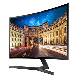 Samsung F396, 24'', FHD, LED VA, curved, gray - Monitor