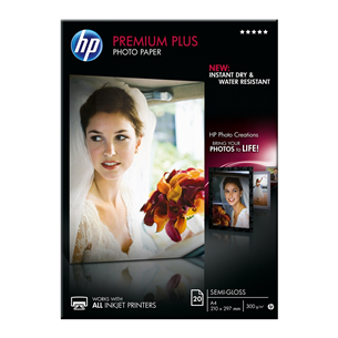 Foto popierius HP Premium Semi-Glossy A4, 20 lapų