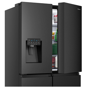 Hisense, water dispenser, 585 L, height 179 cm, black - SBS Refrigerator