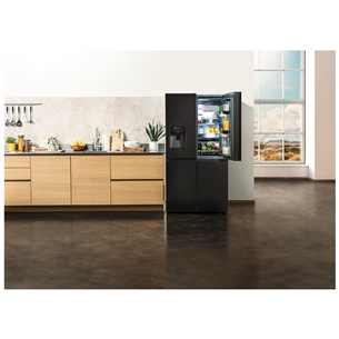 Hisense, water dispenser, 585 L, height 179 cm, black - SBS Refrigerator