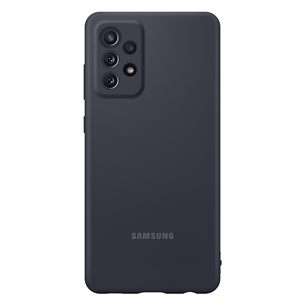 Dėklas Samsung Galaxy A72, Silikoninis, Juodas